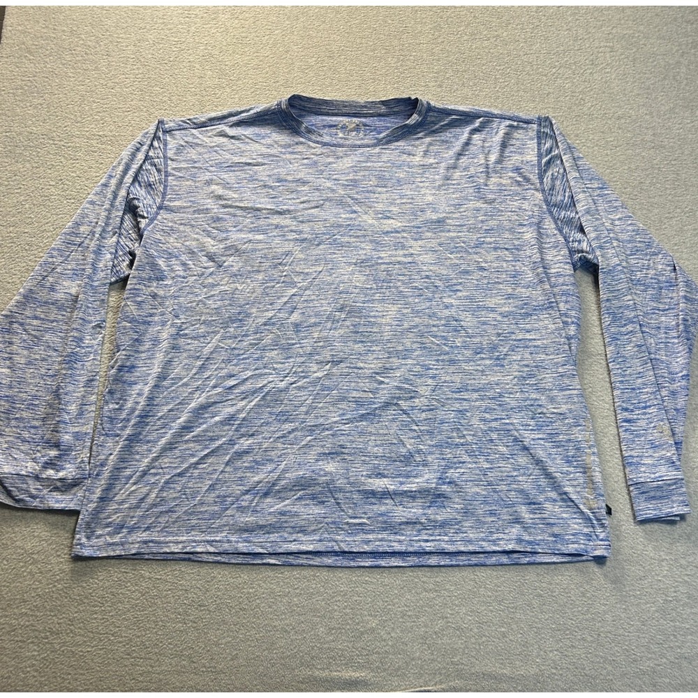 Banana Boat Long Sleeve Shirt Mens 2XL Blue Heather Skull Graphic Performance